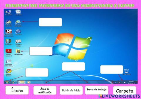 Elementos del escritorio de Windows
