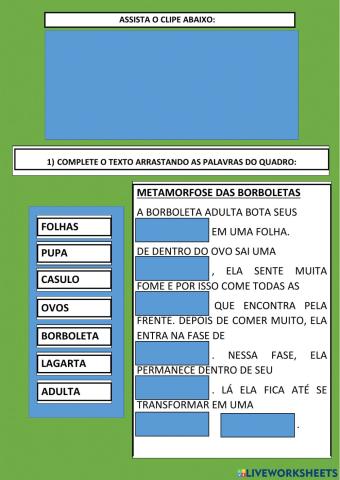 Metamorfose das Borboletas