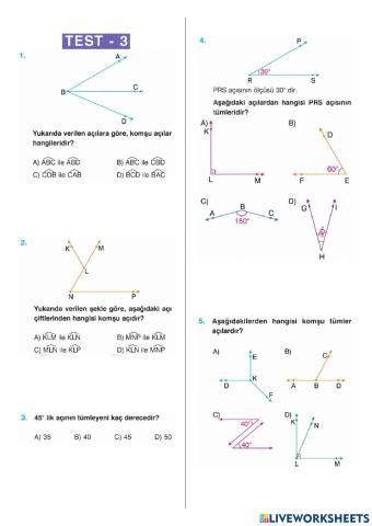 6.sinif açilar test-3