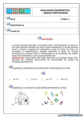 Avaliação diagnóstica