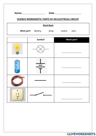 Parts of an electrical circuit