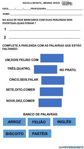 Atividade de português