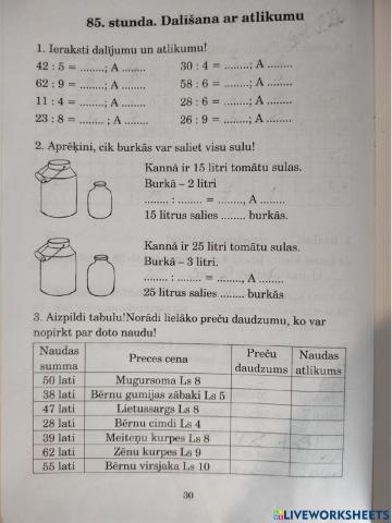 Dalīšana ar atlikumu