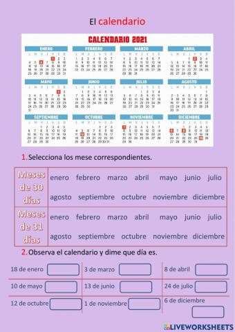 El calendario