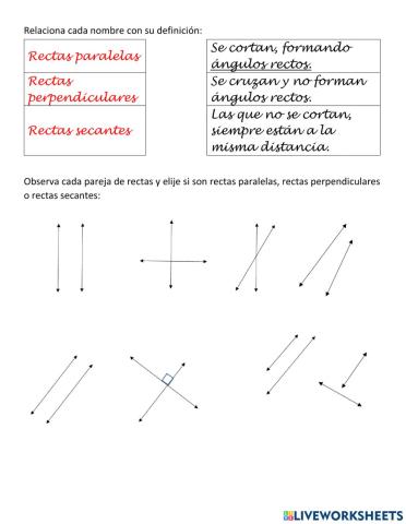 Relaciones entre líneas