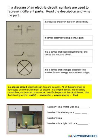 Parts of an electric circuit