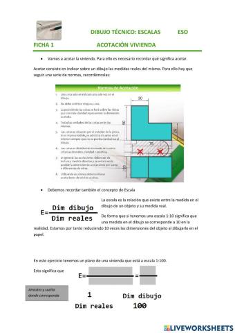 Escalas, acotación