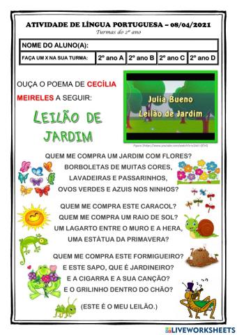 Poema Leião de Jardim