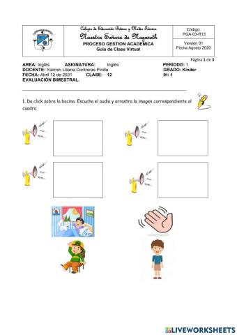 Evaluación bimestral