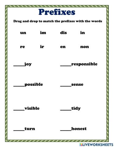 Prefixes