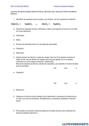 Redox9 medio básico