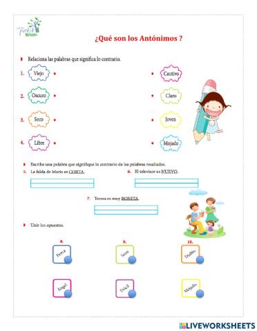 ¿Qué son los antónimos?