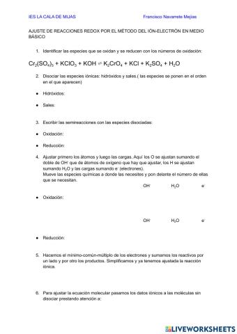 Redox10 medio básico