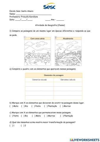 Atividade de Geografia - Dia 09-04 REVISÃO