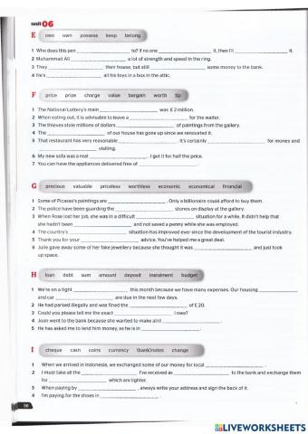 Use of English B2 - Unit 7