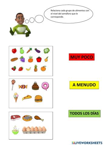 Relacionar alimentos