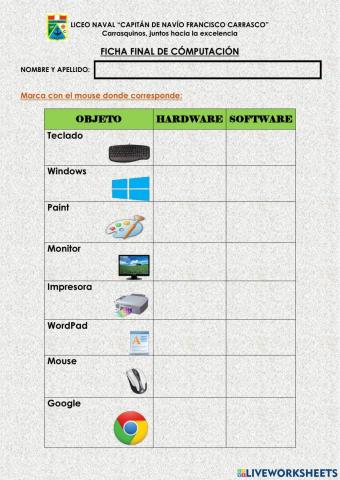 Ficha final hardware y software