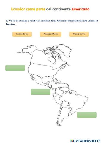 Ecuador en el continente americano