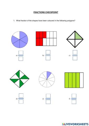 Fractions Checkpoint