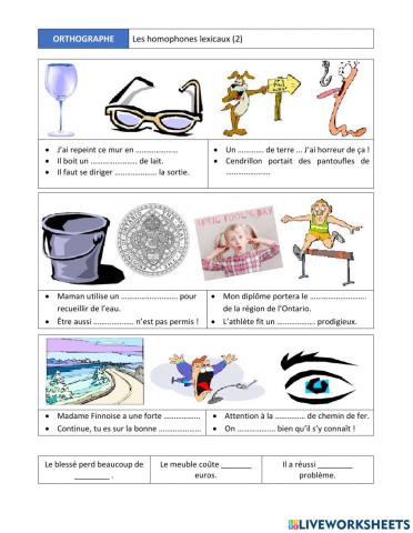 Les homophones