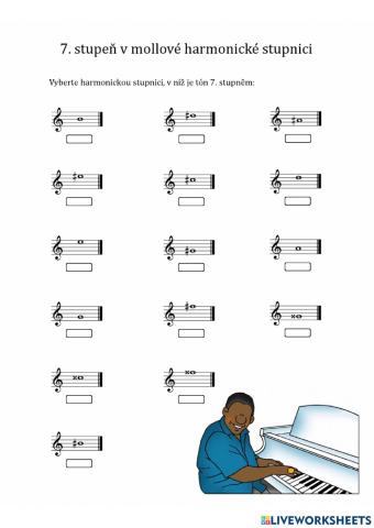 Harmonické mollové stupnice 7. stupeň