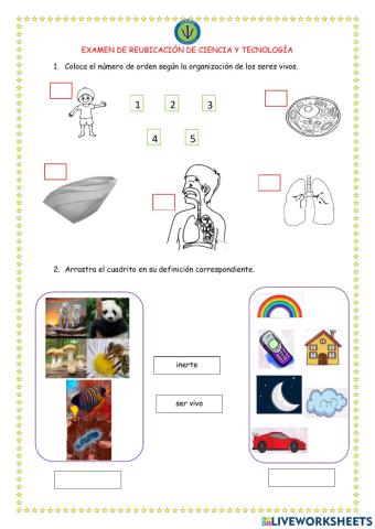 Examen de reubicación de ciencia