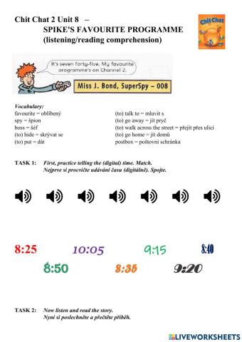 Chit Chat 2 Unit 8 - Spike's favourite programme (p. 39)