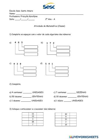 Atividade de Matemática (11-05-2021) - CLASSE