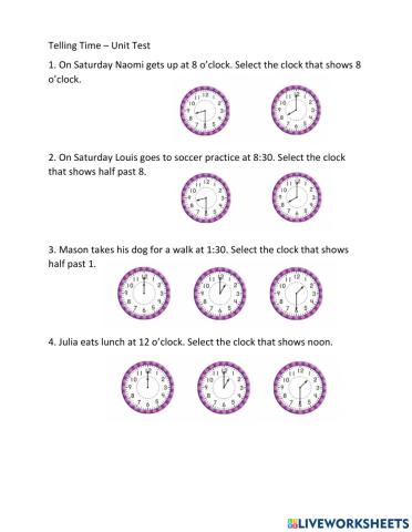 Time Unit Test