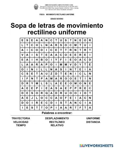 Movimiento rectilíneo uniforme