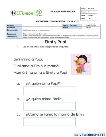 Eimi y Pupi