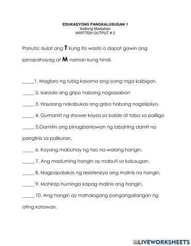 Health-wt3rd qtr-2