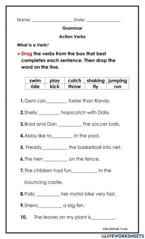 Action Verbs