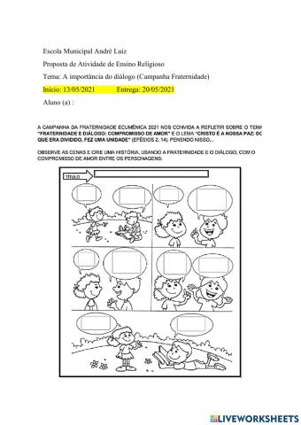 A importância do diálogo atividade assíncrona de ensino religioso