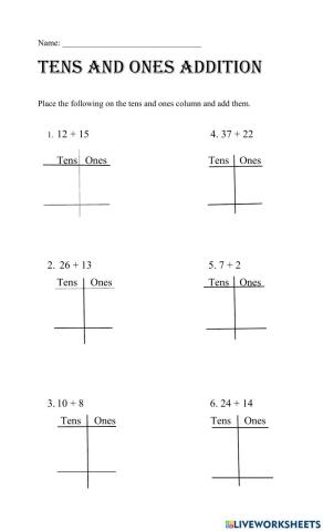 Adding Tens and Ones