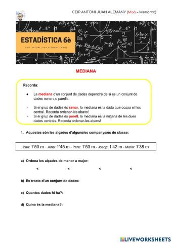 La mediana: estadística