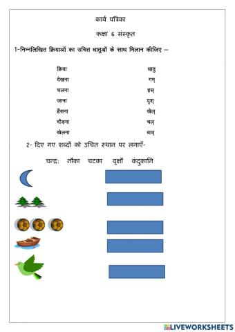 शब्दएवं धातु  ज्ञान