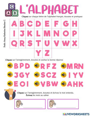 L'alphabet français DPA