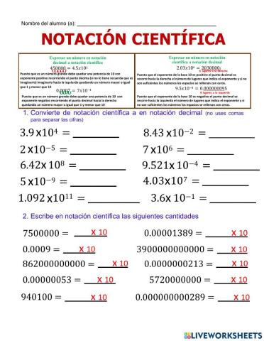 Notacion cientifica