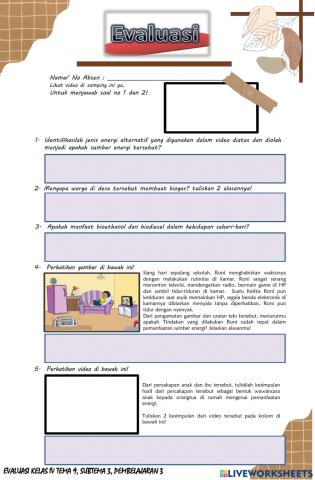 EVALUASI tema 9 Subtema 3, pb3