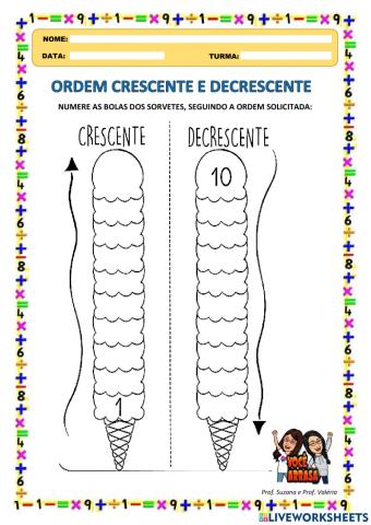 Ordem Crescente e Decrescente