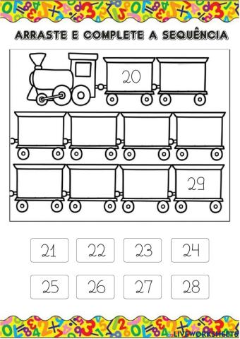 Números 20 a 29