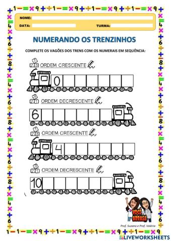 Numerando os Trenzinhos