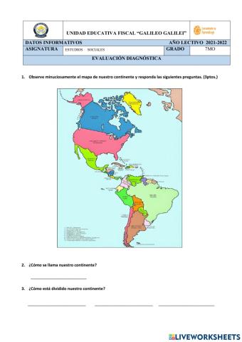 Evaluación Diagnóstica 7mo