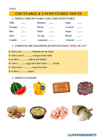 Countable and uncountable nouns