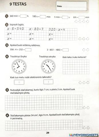 Riešutas TestasNr.9 3kl