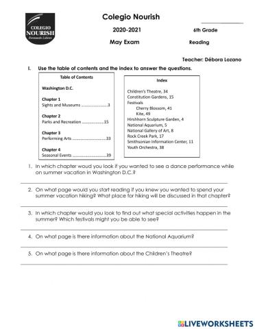 May Reading Exam