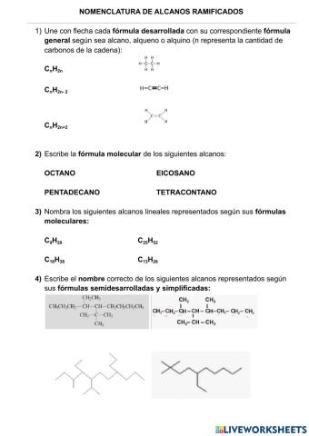 Alcanos ramificados