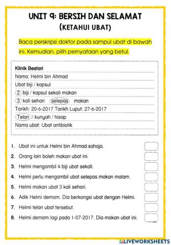 P.Kesihatan: Ketahui Ubat (Perskripsi doktor)