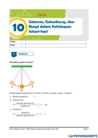 LKPD Getaran, gelombang dan Bunyi